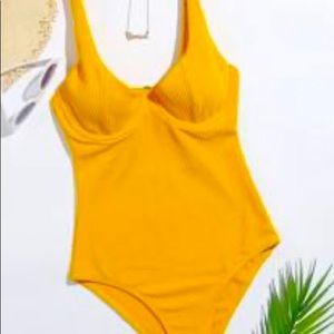 Mustard yellow one-piece